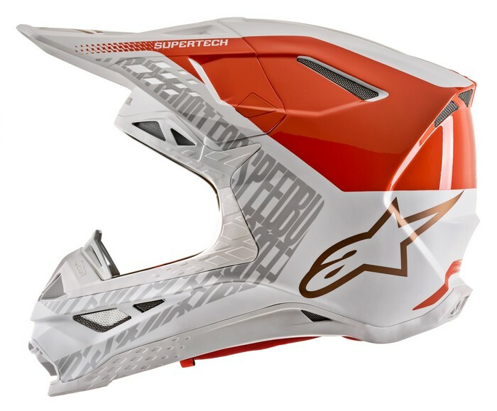 ALPINESTARS SUPERTECH S-M8 SM8 HELMET TRIPLE ORANGE FLUO WHITE