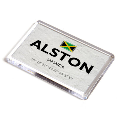FRIDGE MAGNET - Alston - Jamaica - Lat/Long