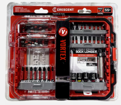 Crescent 55 Piece VORTEX Bit Holding Fastening Set Impact Rated CAVBHSET-55