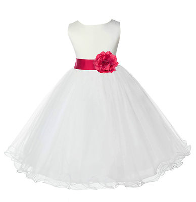 Flower Girl Dress Birthday Wedding Bridesmaid Formal Pageant Recital Graduation