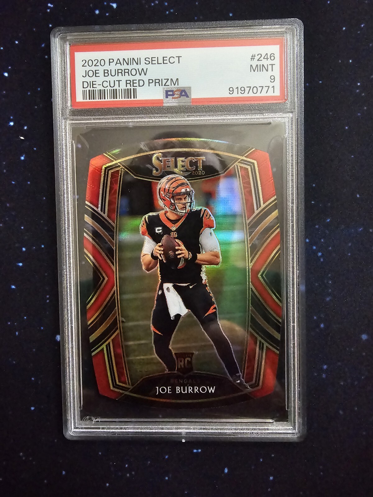 2020 Select Joe Burrow RC Die Cut Red Club Level  PSA 9