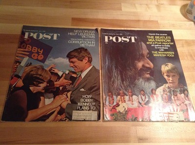  Saturday Evening Post Magazine JUNE 1 1968*BOBBY KENNEDY* & May 4 BEATLES