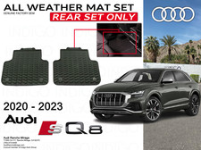 2020-2023 Audi Sq8 Genuine Oem Rear Black All-weather Rubber Floor Mat Set