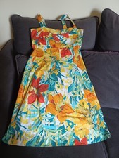 R&K Originals Vintage Bright Floral Women's Sleeveless SunDress Size 6