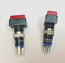 EAO 18-147-035 Momentary Push Button Switch (1NO) Lighted, Red (Lot of 3 pcs.) 