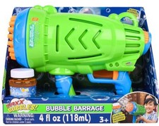 Play Day Bubble Barrage Gun Includes 4oz Solution  Drip Tray For Kids Ages 3 
