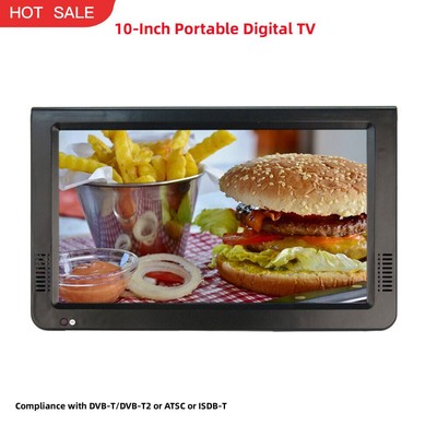 LEADSTAR D10 10'' Digital TV ATSC DVB-T2 ISDB-T Television Supports H.265 USB #WD
