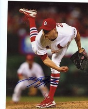 JOHN  AXFORD    ST. LOUIS  CARDINALS  SIGNED AUTOGRAPHED   8X10 PHOTO  ACTION 
