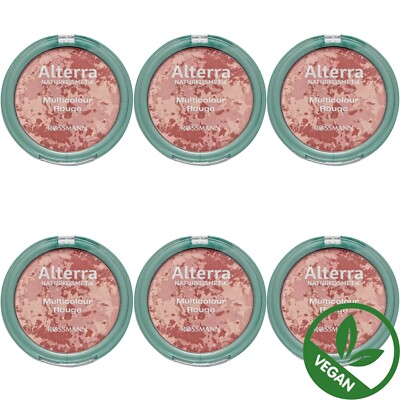 6 x 9 g | Alterra NATURKOSMETIK Multicolour Rouge 01 - Rose Shimmer Vegan