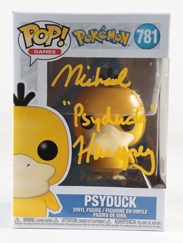 Michael Haigney Psyduck Pokemon Games #781 Signed Funko Pop PSA E1
