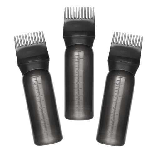 3 Pcs Hair Dye Coloring Root Comb Shampoo Bottle Applicator for Scalp