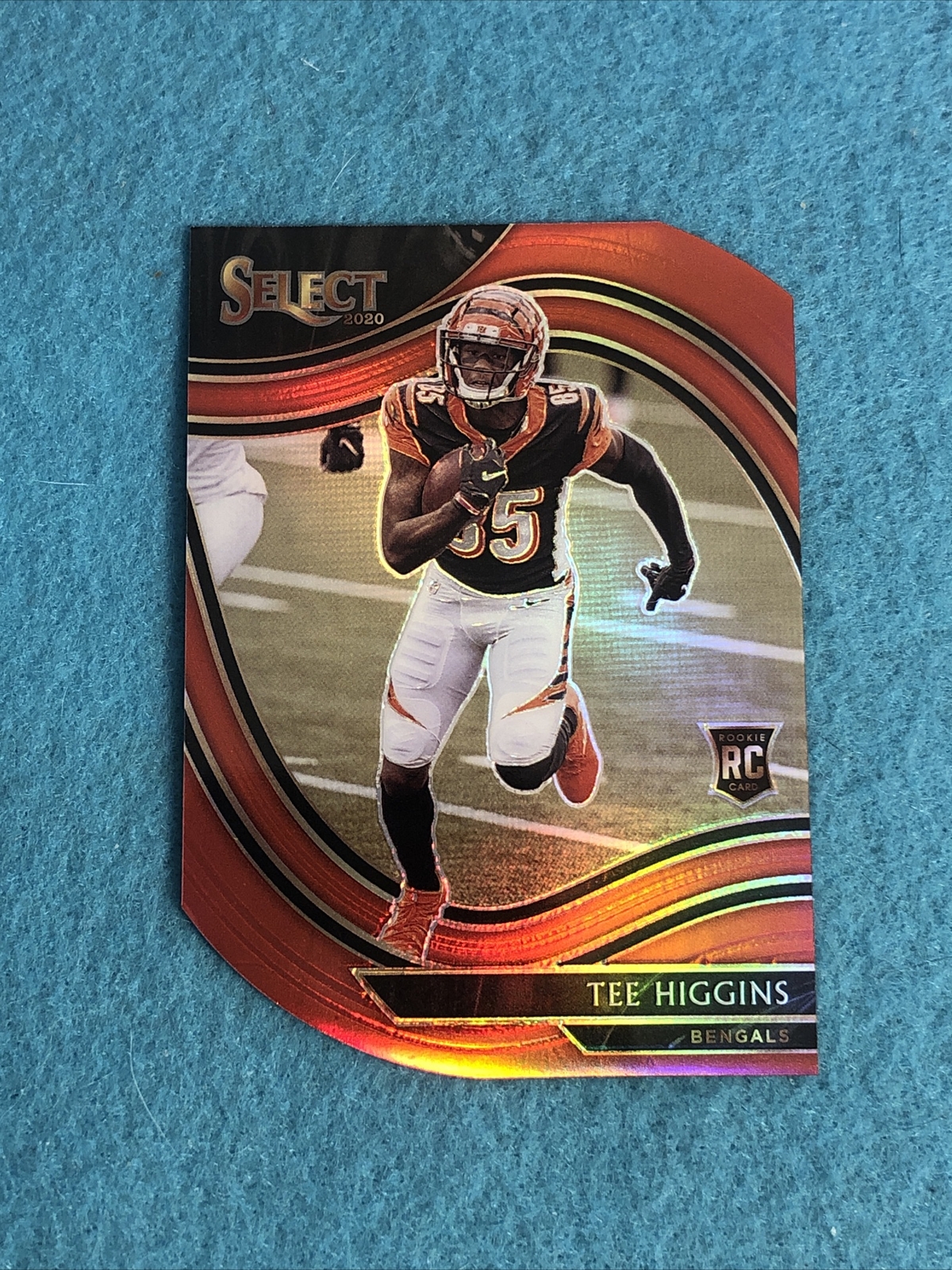 2020 Panini Select #360 Tee Higgins Rookie Die Cut Red Prizm Cincinnati Bengals