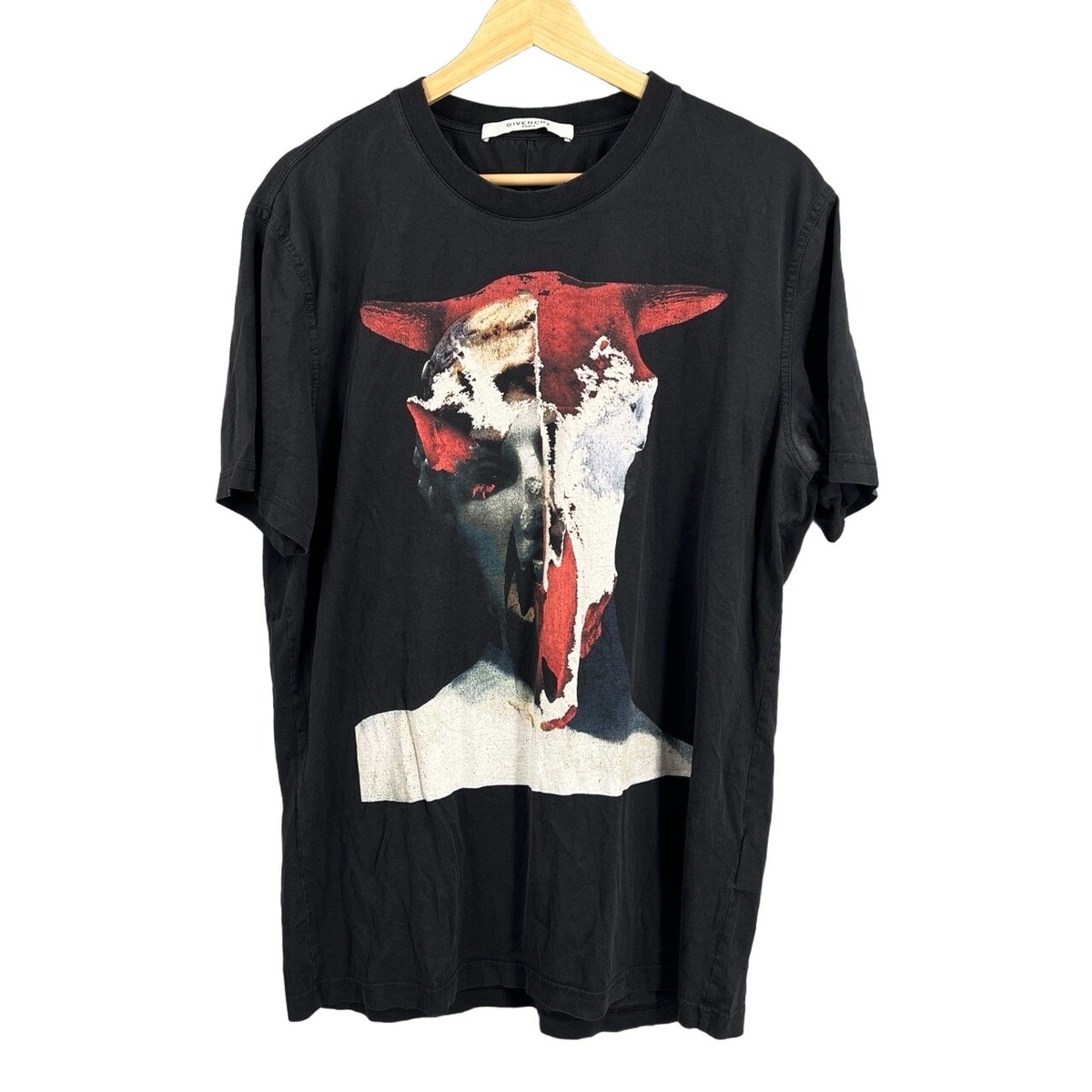Givenchy Black Minotaur Skull Print T-Shirt Size XL Slim fit