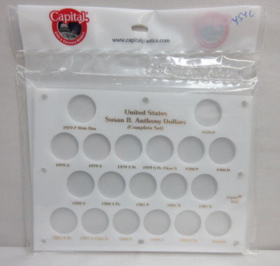 Capital Coin Holder #454C Susan B Anthony SBA Small Dollar Complete Set White