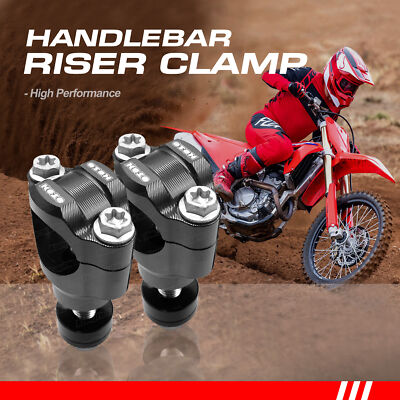 28mm Handlebar Risers Kit for Motorcycle Dirt Bike Thread Diameter 10mm Black