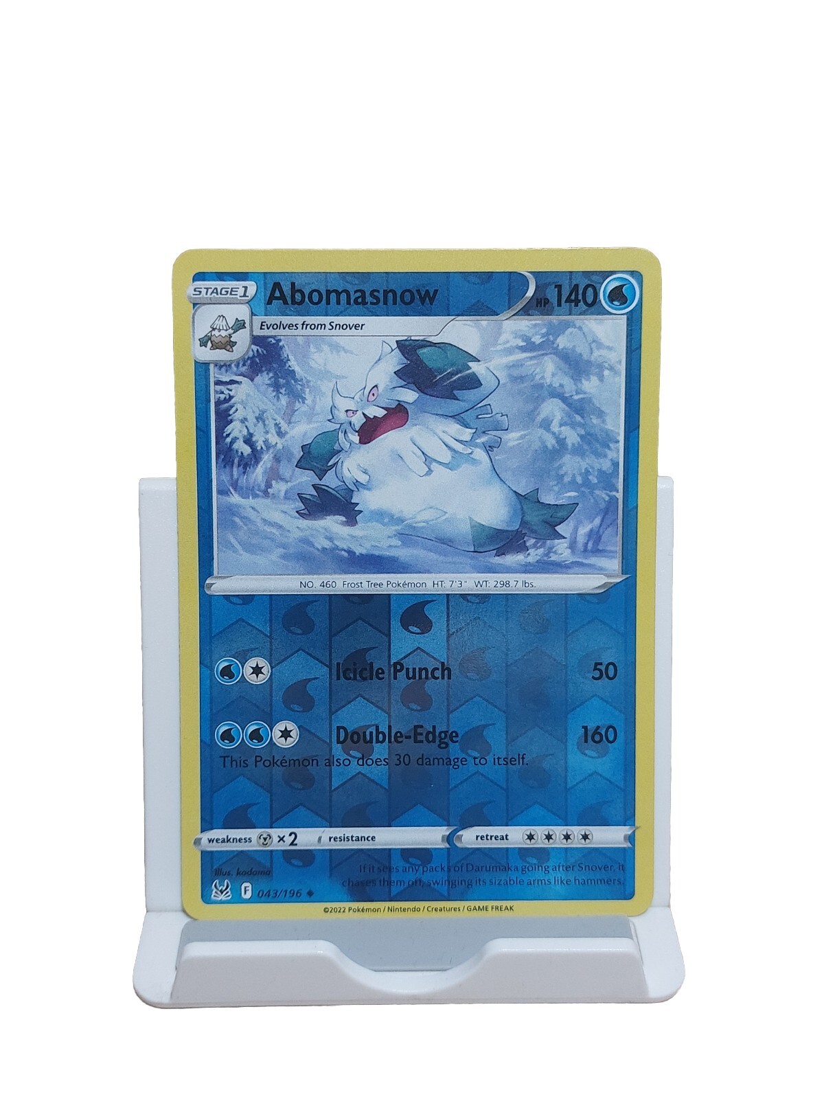Abomasnow 043/196 Reverse Holo Lost Origin Pokemon Card