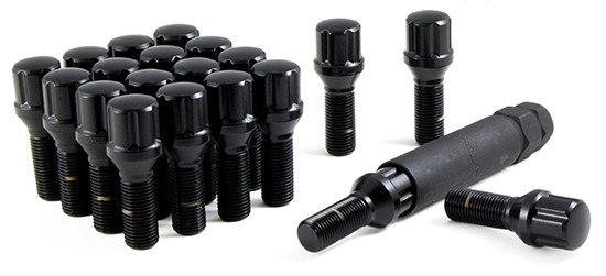 5 Pcs 14x1.5 Conical Chrome Spline Locking Lug Bolts 28 MM Stock Length
