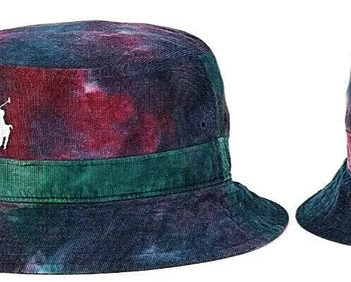 Polo Ralph Lauren галстук краситель ВЕЛЬВЕТ солнце ведро шляпа крышка S/M красный зеленый - Изображение 3 из 3