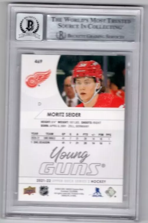 MORITZ SEIDER DETROIT RED WINGS SIGNED / AUTOGRAPHED JERSEY BAS COA NICE!!