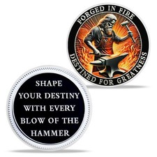 5pcs Forged in Fire Challenge Coin - Destined for Greatness - Inspirational Gift