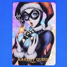 Harley Quinn X-Mas Batman Laser Engraved Holographic Foil Character Art Card
