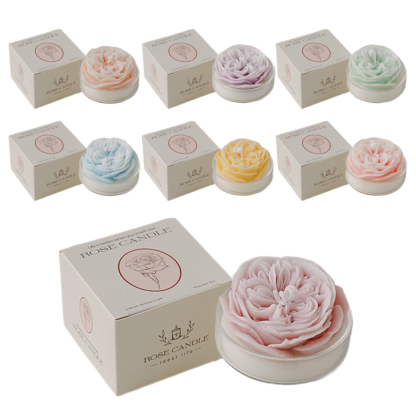 Scented Candles Soy Wax Rose Aromatherapy Candles Valentine's Day