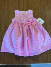 Jessica Ann little girls pink gingham dress size 18 mo NWT NEW