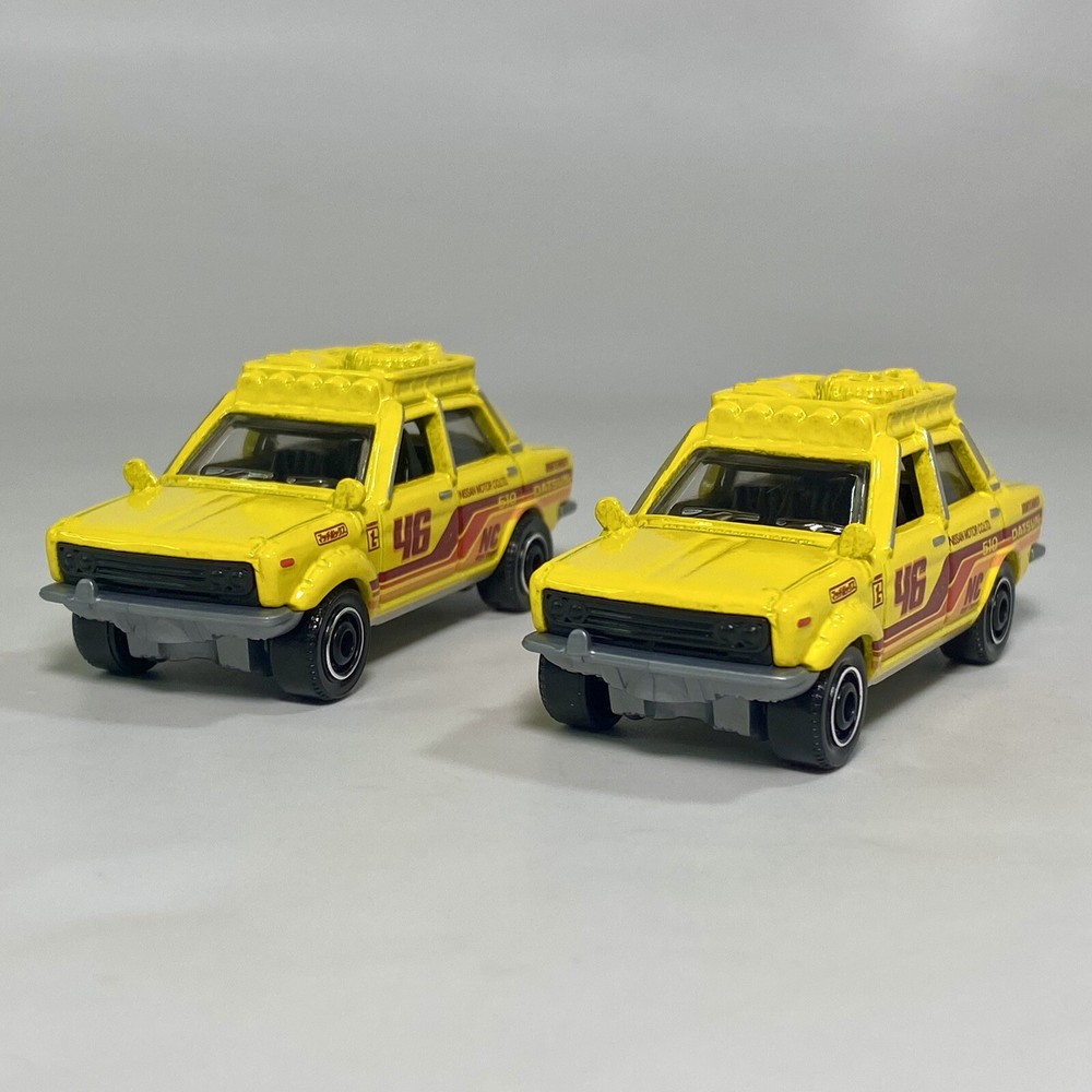 '70 Datsun 510 Yellow 1:64 Scale Collectible Diecast Diorama Model Rally Car