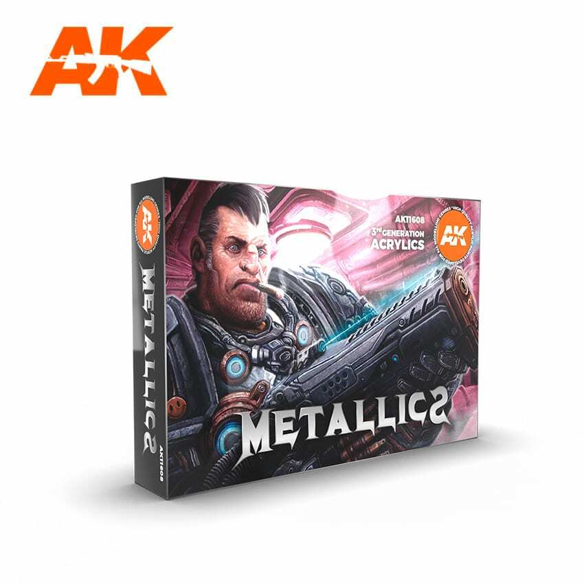 AK Interactive Metallics Colors Set 3rd Generation Acrylics 6pcs AK11608