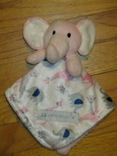 Petite L'amour Pink Elephant Security Blanket/Lovey Giraffe Owl