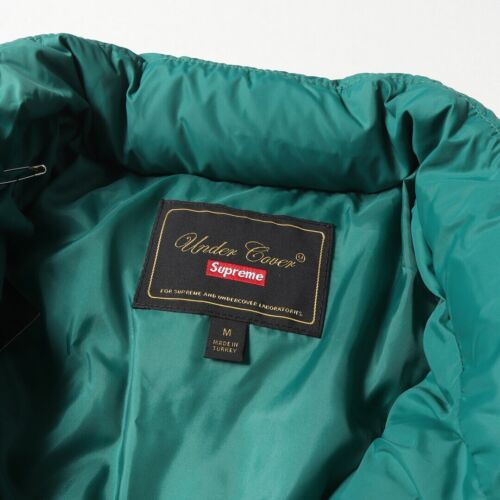Supreme Down Puffer Jacket 23SS UNDERCOVER Studded Leather Sleeve Size M New - Picture 4 of 7