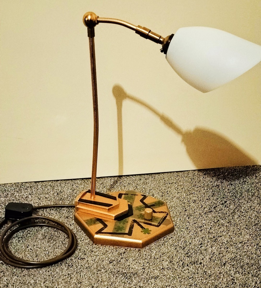 Antique Lamp B22 Bedside Lamp Vintage Art Deco Wooden Table Lamp