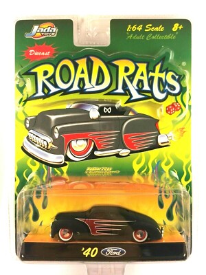 Jada Road Rats Black 1940 Ford Lead-Sled 1:64 - Cool Rat Rod
