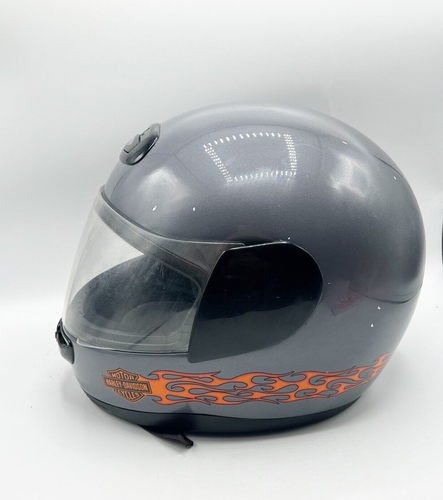 HARLEY DAVIDSON Full Helmet Runway AGV Flames Italy Size Small Man Cave *READ - Picture 2 of 24