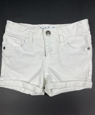 Cat  Jack Used Girls Shorts Size XS 4/5 Stretch Adjustable Waist White
