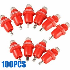 10/100PCS Chicken Water Nipples Bird Drink Water Chicks Quail Hen Poultry USA