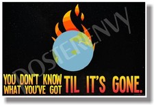 You Don't Know What You've Got Til Its Gone - NEW Classroom Environmental POSTER