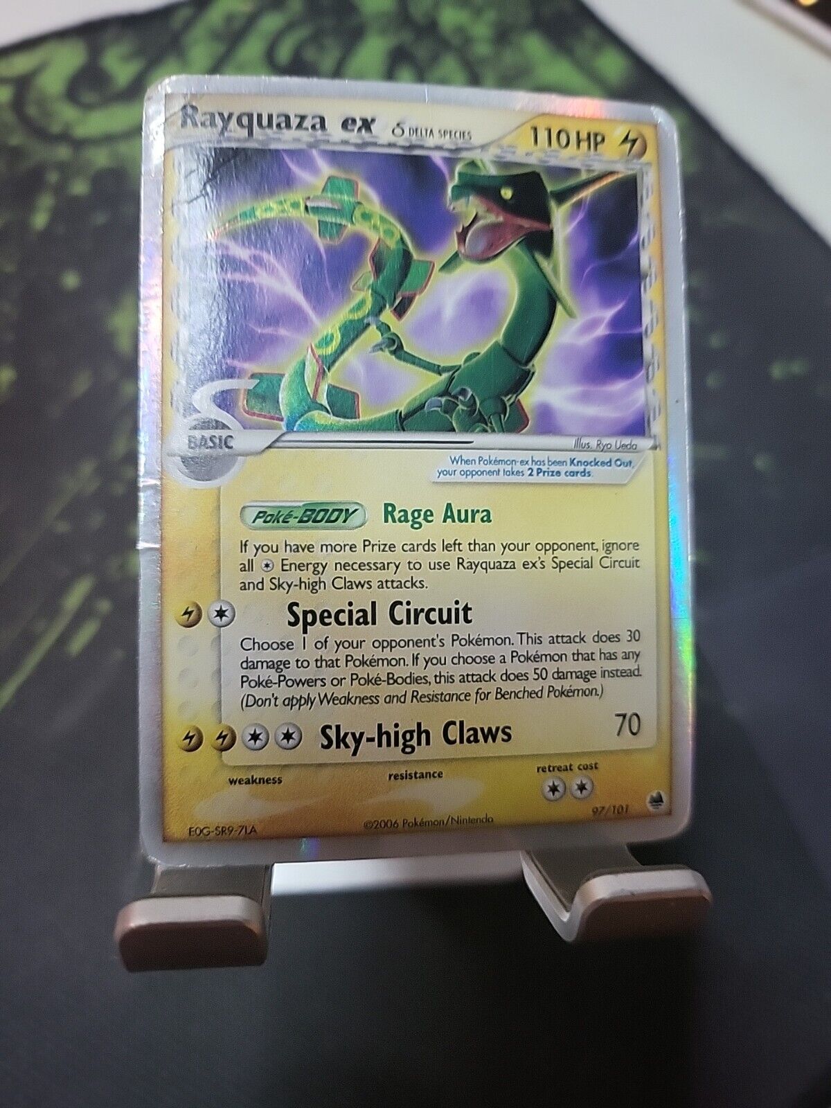 Rayquaza EX 97/101 Dragon Frontiers Pokemon Card DMG