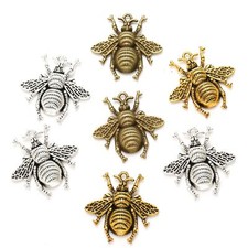 10Pcs Bee Charms DIY Jewelry Making Pendant Fit Necklace Bracelets