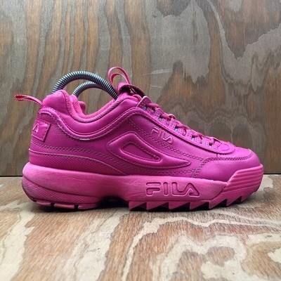 bright pink fila shoes