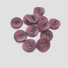 24 Buttons Curved Pink Brown Purple Plastic 2-Hole Sew Through Sewing 15 mm BL36