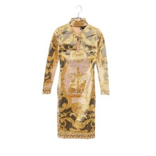 【Dresses】FENDI x VERSACE dress nylon yellow gold black. From Japan USED Good