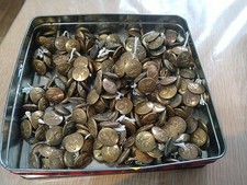 6 X Original WW2 British RAF Royal Air Force Greatcoat Buttons. Kings Crown.