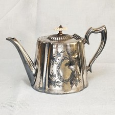 Englische Teekanne um 1900 versilbert, vintage