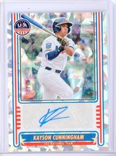2025 Panini USA Stars & Stripes KAYSON CUNNINGHAM Cracked Ice Autograph AUTO /25