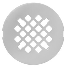 4    Brushed Nickel Snap-in Shower Drain Cover - Stainless Steel - 4.25" OD S...