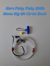4 X 200LB MONO TOPE, CONGER, SKATE RIG BOAT/SHORE 10/0 CIRCLE HOOK