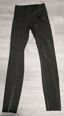 Lululemon Fast Free Tight 7/8 II 25'' Reflective Women's Size 2 Olive Green