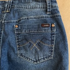 Angels Blue 6 Pocket Cuffed Capri Jeans Pants Women's Size 6