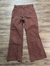 Vintage 70s Bare Back 28x27 Pants Wide Flared Leg Hippie Talon Zipper